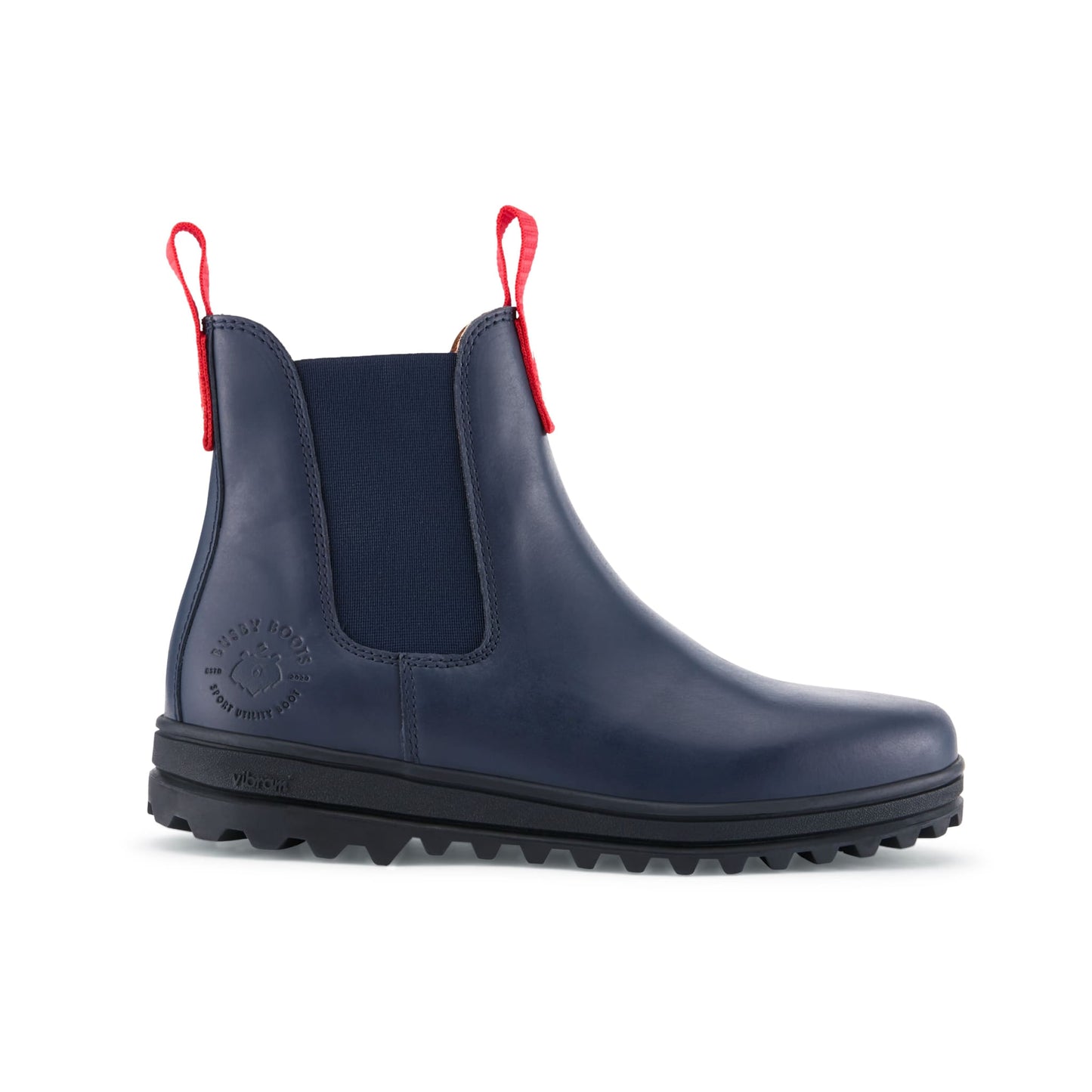 Women's Outdoor Chelsea Boot, Navy Blue Leather